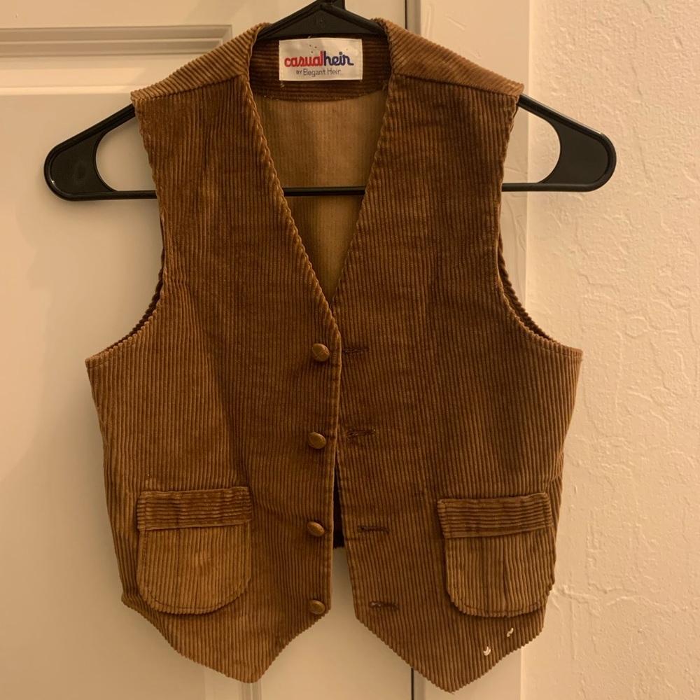 Vintage Brown Corduroy Vest